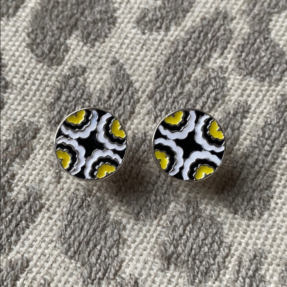 Vera Bradley Fanfare Circle Post Earrings - Picture 1 of 5